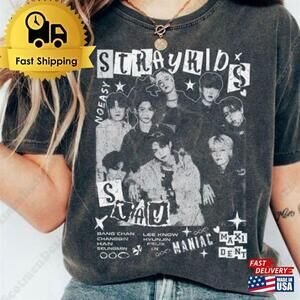 Stray Kids World Tour T-Shirt Maniac Kpop Concert Fan Made Replay Shirt